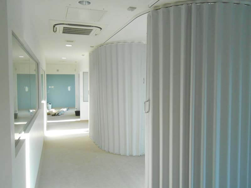 White Concertina Wall in Hospital