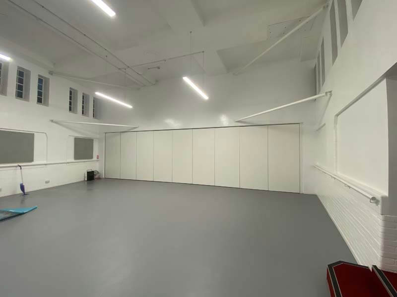 Dance Hall With Movable Wall Storage Room